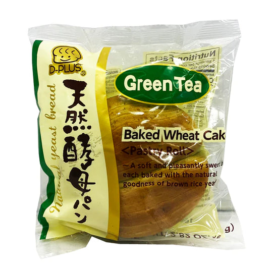 D-Plus Baked Wheat Cake - Green Tea 2.82oz