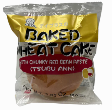 D-Plus Baked Wheat Cake - with Chunky Red Bean Paste (Tsubu Ann) 2.82oz