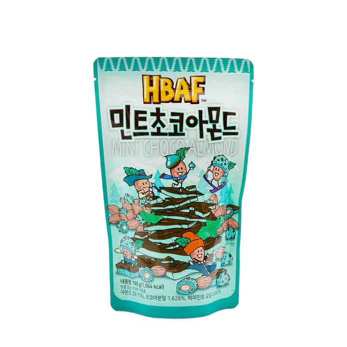 [Korea] HBAF Mint Choco Flavor Almond 6.7oz - 민트초코맛 아몬드