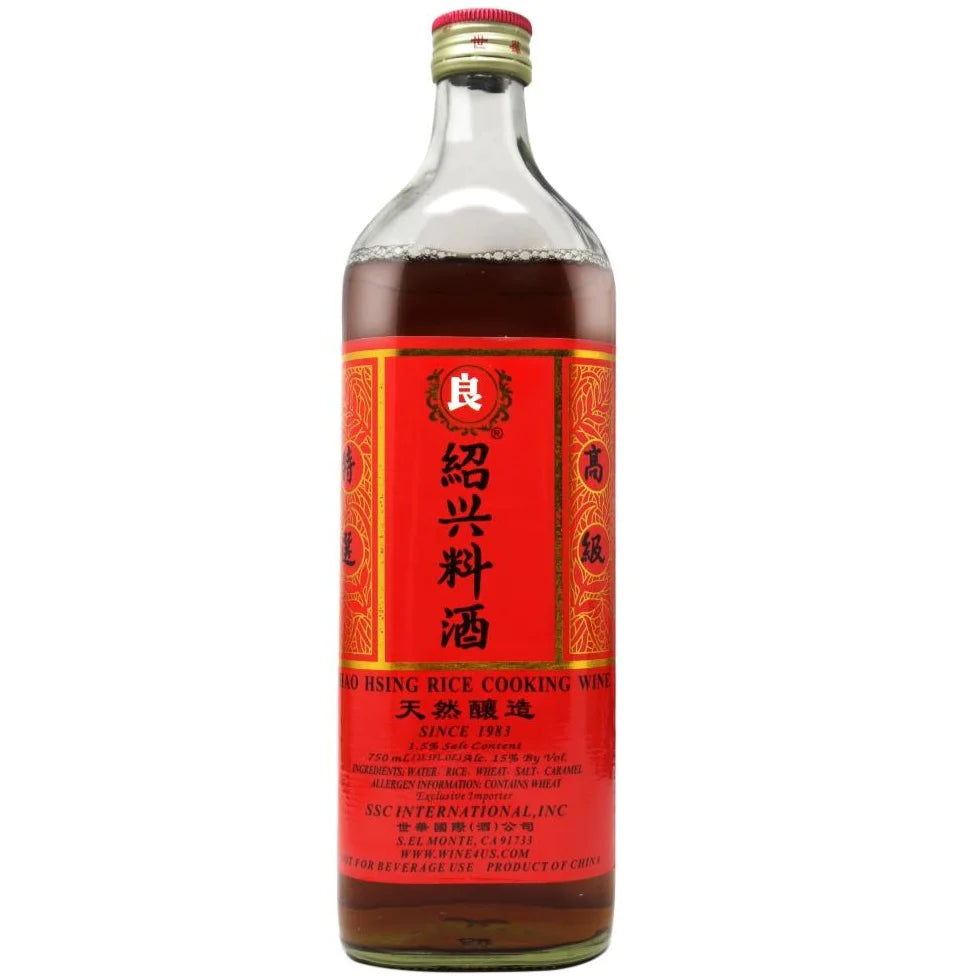 SHAOXING (SHAO HSING) RICE COOKING WINE 25.3 FL OZ (750 ML)良字绍兴料酒