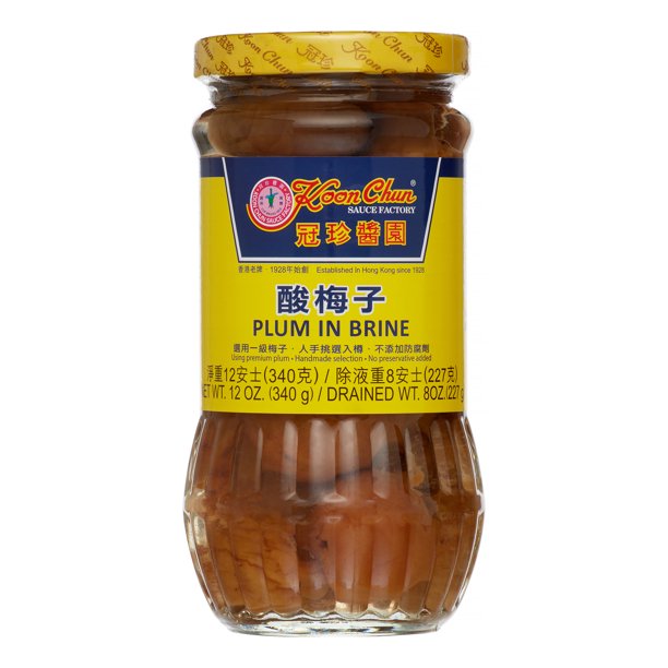 Koon Chun Pickled Plum in Brine, 12.0 oz Jar