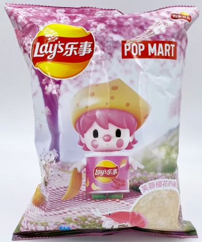 Lay's X Pop Mart Potato Chips - Sakura Shrimp Flavor, 2.12oz [China]