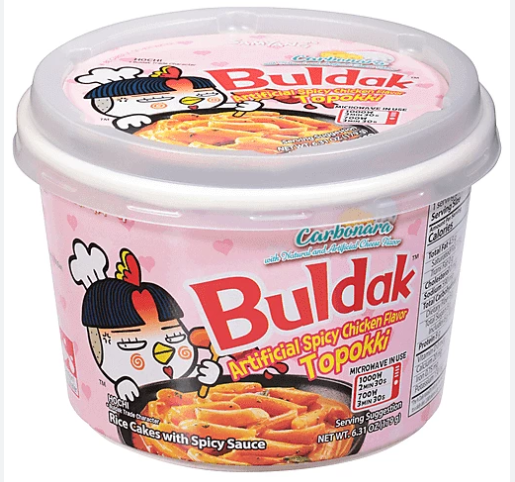 Buldak Topokki - Carbonara Hot Chicken Flavor - Bowl 6.3oz