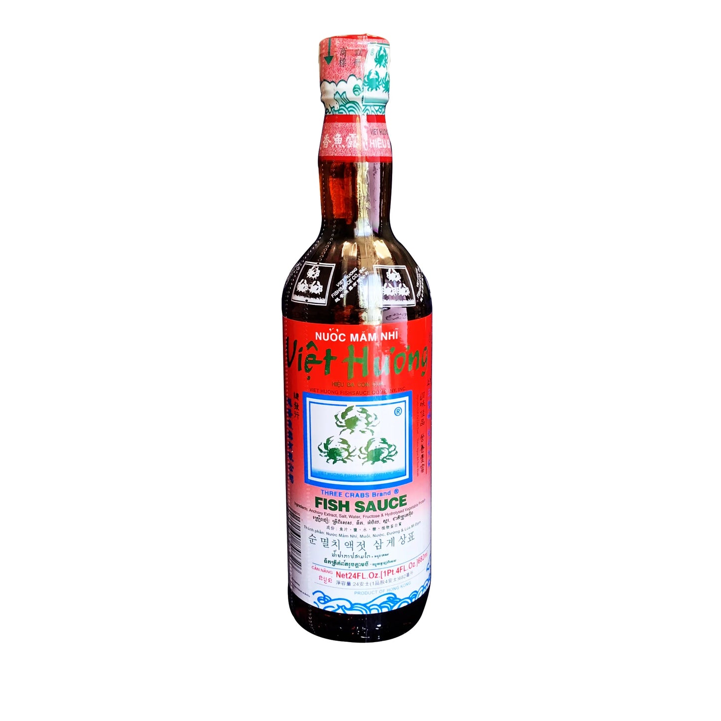 Three Crab Brand Fish Sauce Nuoc Mam Nhi 24oz - Popular Vietnamese Seasoning