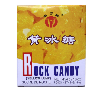 Yellow Rock Sugar Candy (Yellow Lump Raw Cane Sugar) 16oz