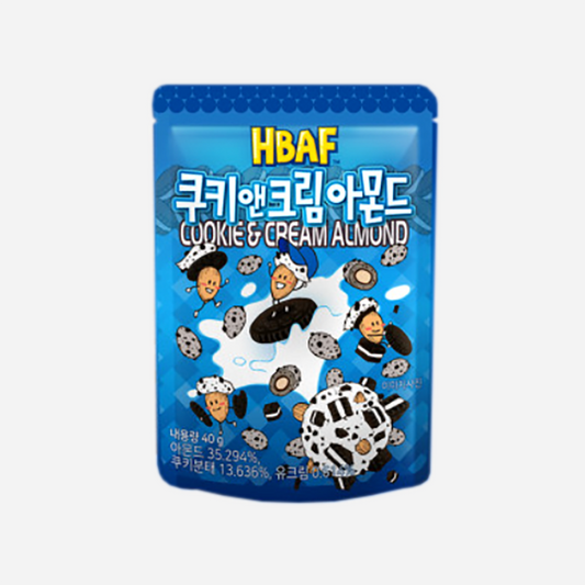 [Korea] HBAF Cookie & Cream Flavor Almond 6.7oz