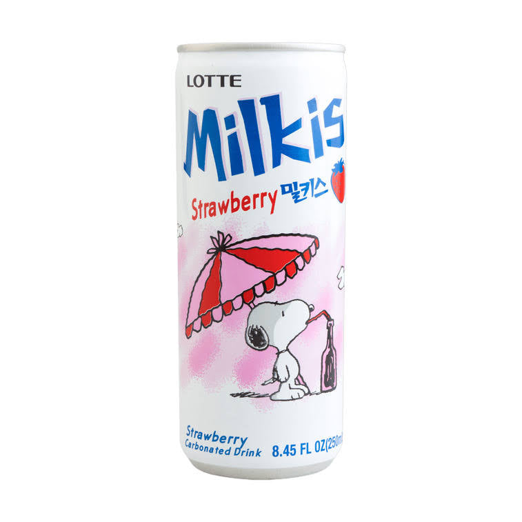 Milkis Carbonated Drink Can - Strawberry - 8.45 fl oz [Korea]