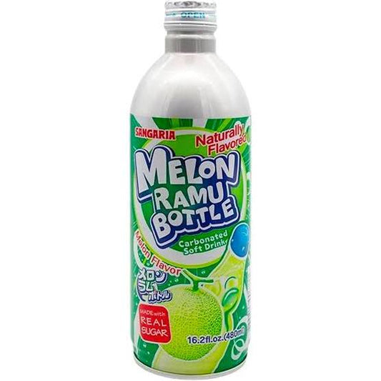 Sangaria Melon Ramune Bottle -  Carbonated Soft Drink 16.2oz