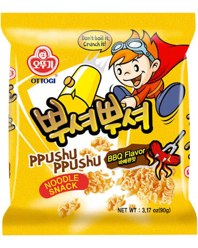 Ppushu Ppushu Noodle Snack - BBQ flavor 3.2oz