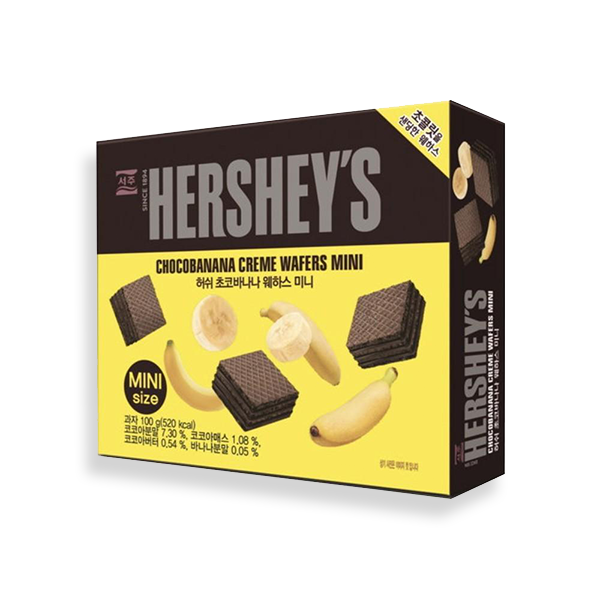 [Korea] Hershey's Chocobanana Creme Wafers Mini 100g